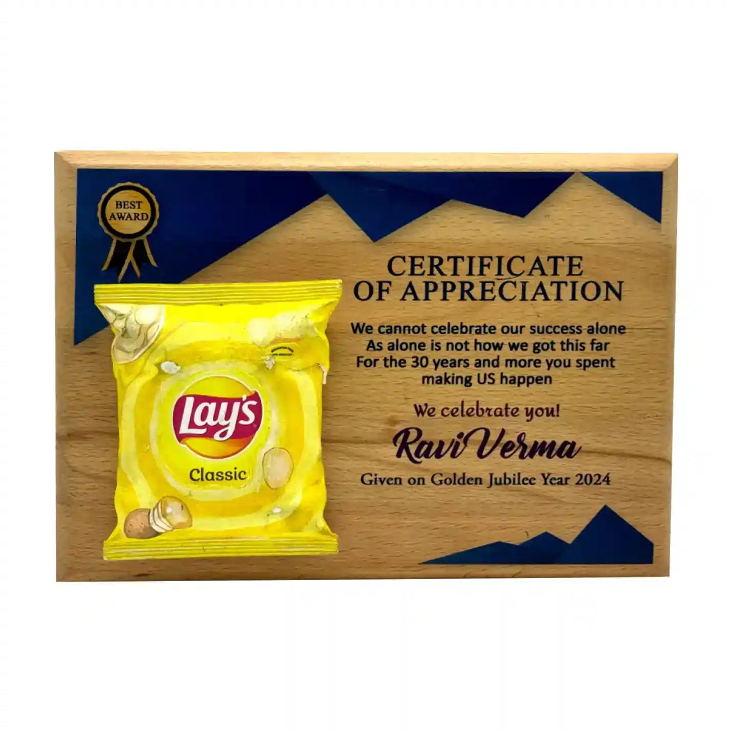 Top-Notch Laser-Engraved Wooden Achievement Plaque Img 2